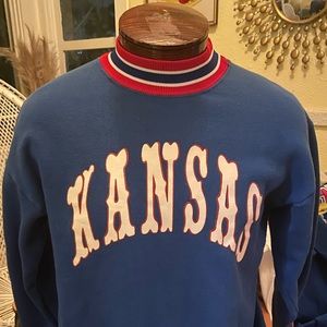 Vintage University of Kansas basketball warm up sweatshirt